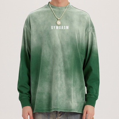 Mineral Green Smoky Faded Long Sleeve - GYMGASM