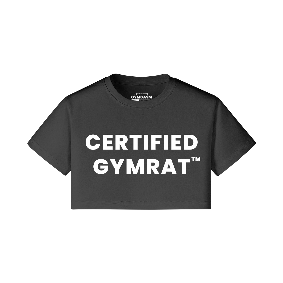 Certified Gymrat - Croptop - Black Front