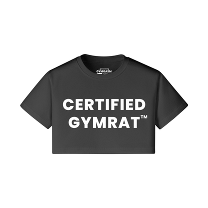 Certified Gymrat - Croptop - Black Front