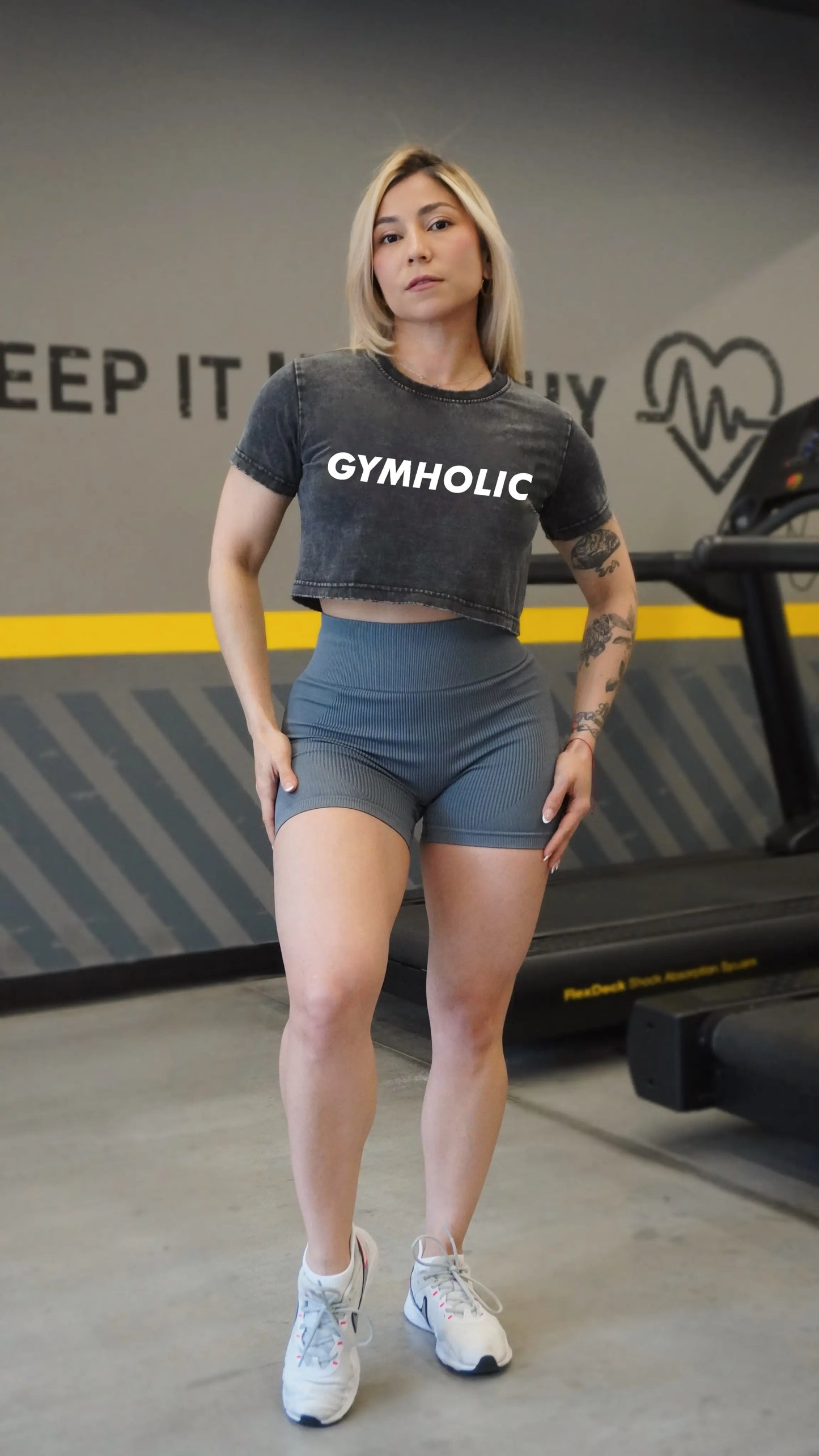 Gymholic - Snow Wash Crop Tops - GYMGASM