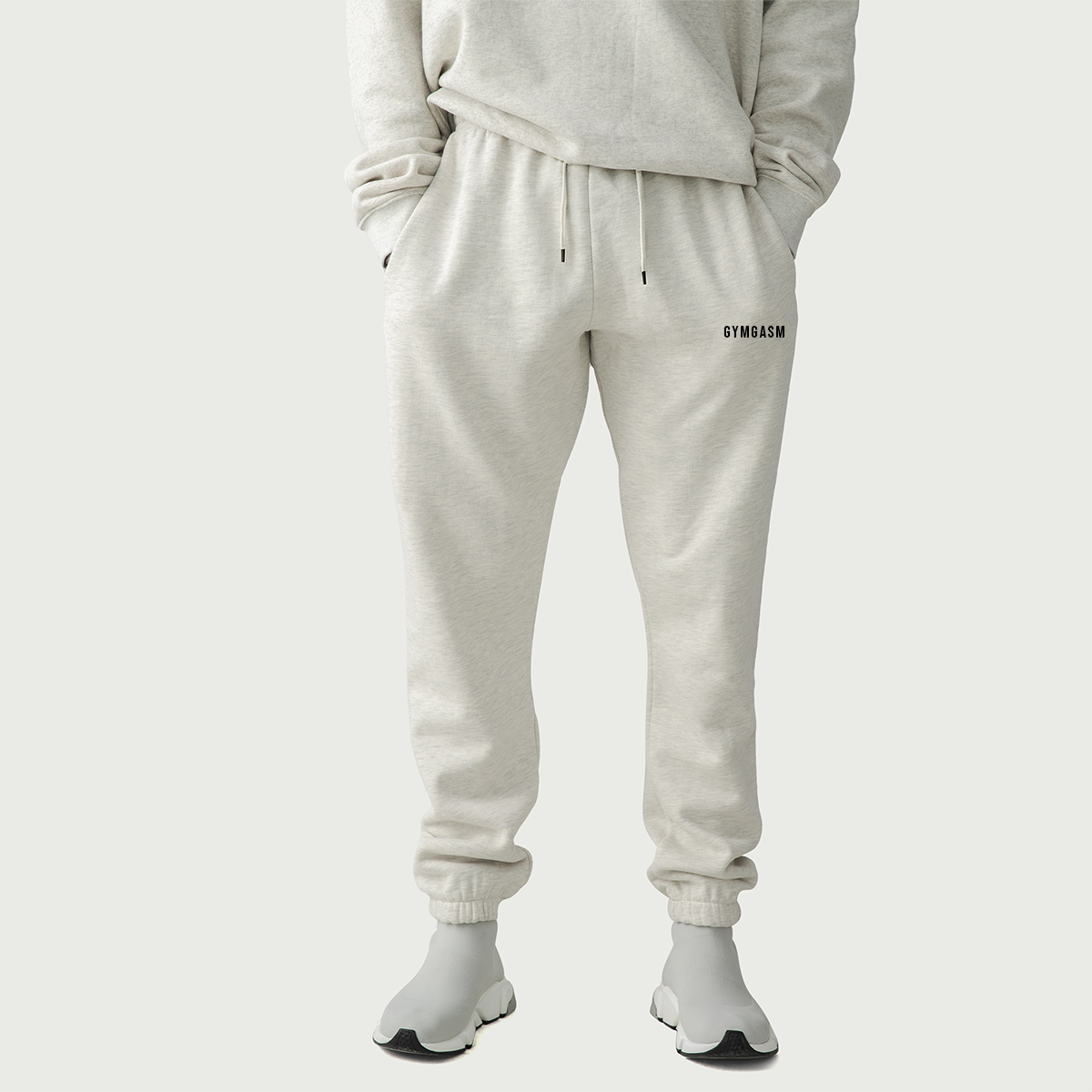 Heavyweight Fleece Lined Heather Gray Sweatpants - GYMGASM