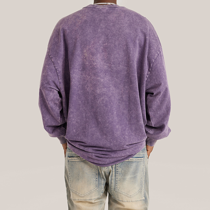 Old Lavender Vintage faded long sleeve - GYMGASM