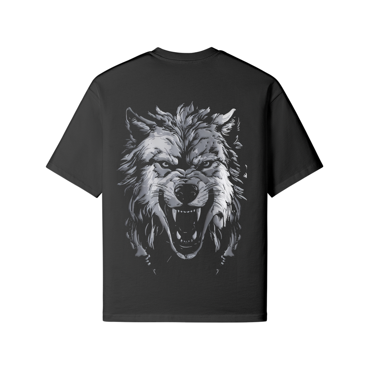 Oversized Wolf Tshirt - GYMGASM