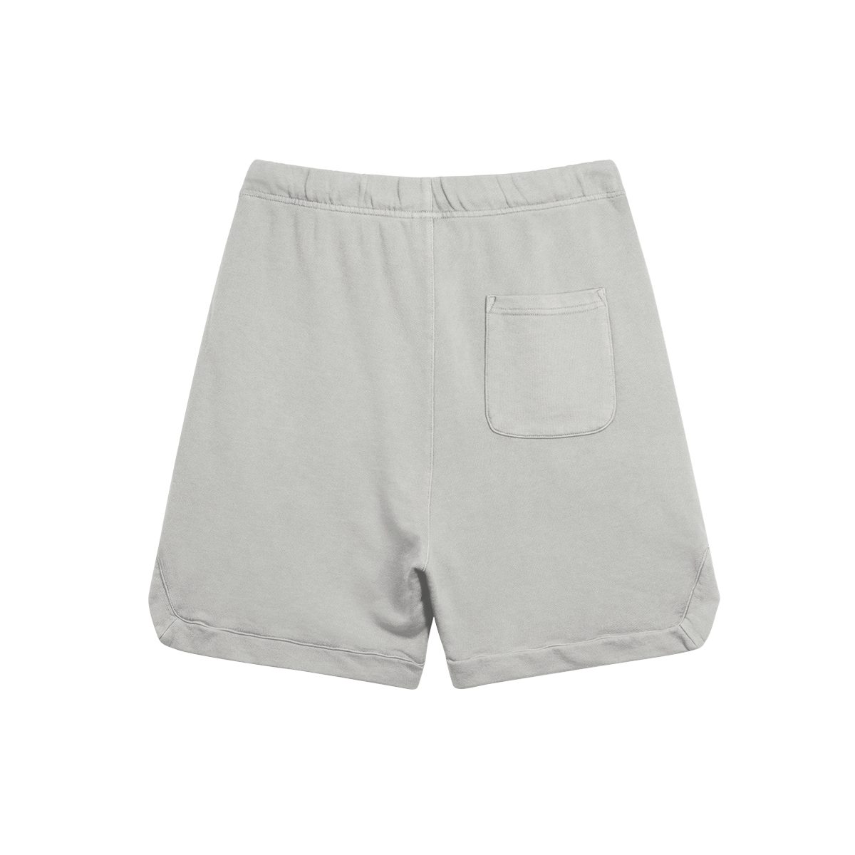 Clipped Corner Washed Light Gray Sweat Shorts - GYMGASM