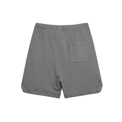 Clipped Corner Washed Dark Gray Sweat Shorts - GYMGASM