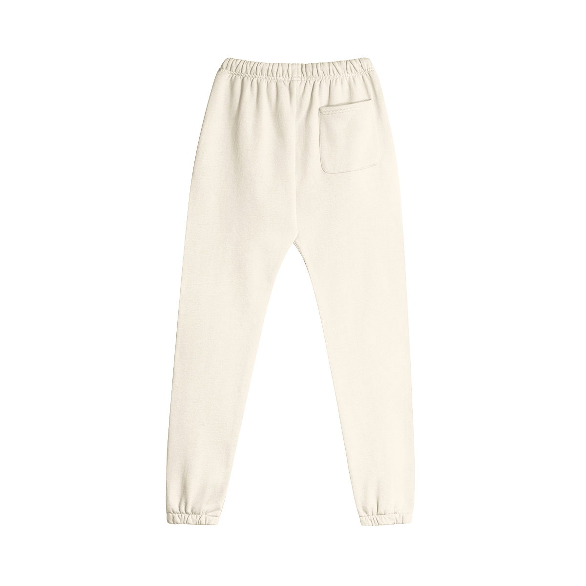 Heavyweight Fleece Lined Rice Apricot Sweatpants - Back