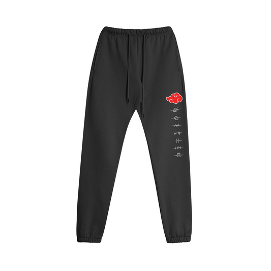 Akatsuki - Fleece lined Black Heavyweight Sweatpants - GYMGASM