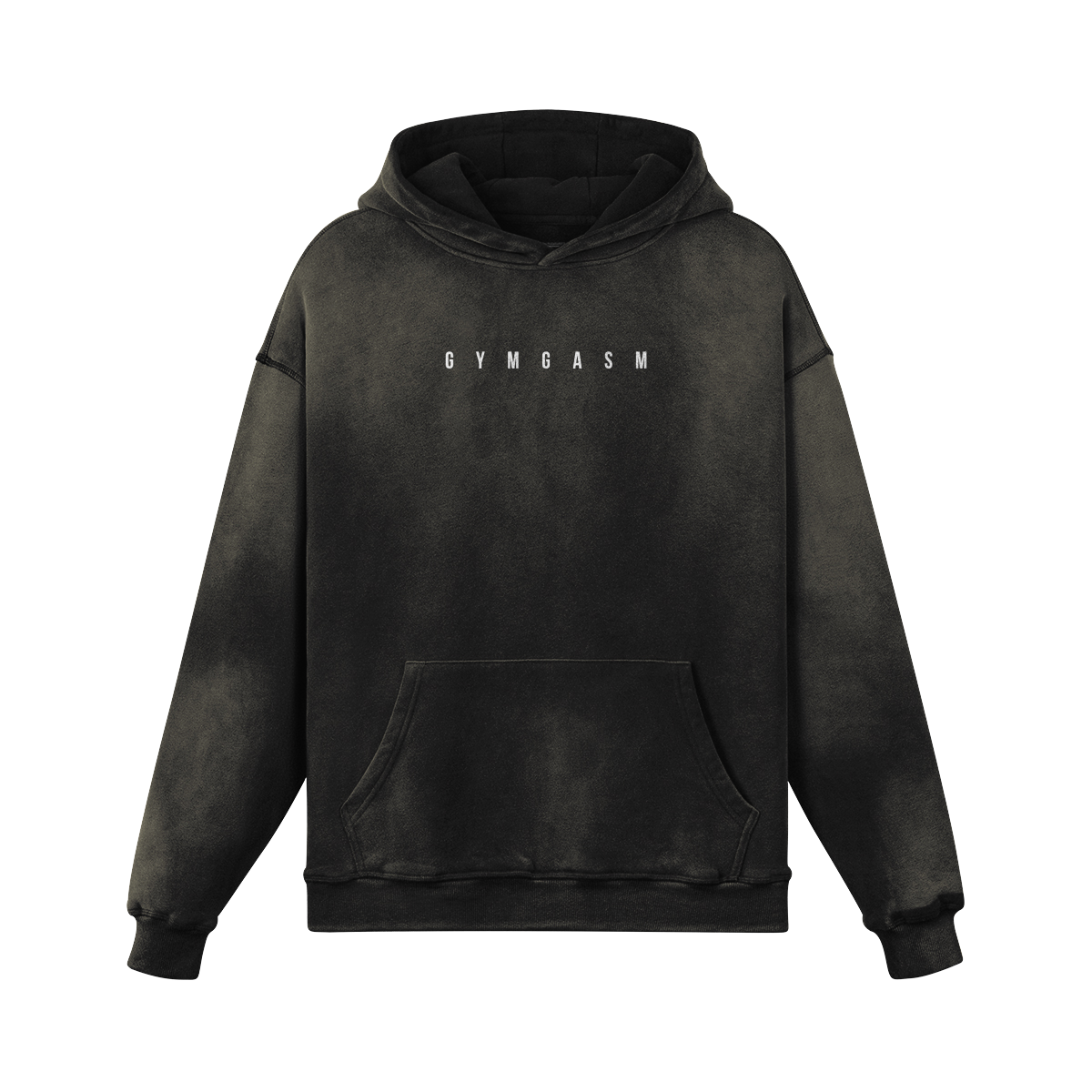 Smoky Black Gymgasm Vintage Hoodie - GYMGASM