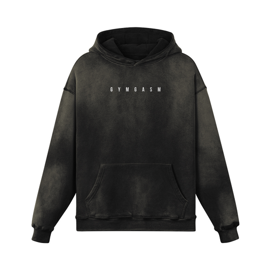 Smoky Black Gymgasm Vintage Hoodie - GYMGASM