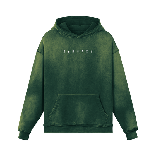 Mineral Green Gymgasm Vintage Hoodie - GYMGASM Front